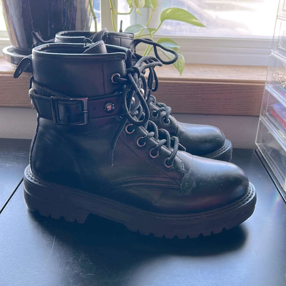 Zip up and laced up boots
